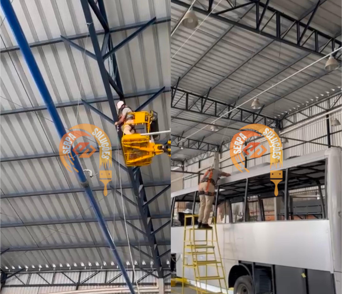 Pintura Residencial - Pintura Predial - Pintura Industrial - Manutenção de Telhados - Reformas Residenciais - Instalação Linhas de Vida - Empresa de Pintura em Caxias do Sul.