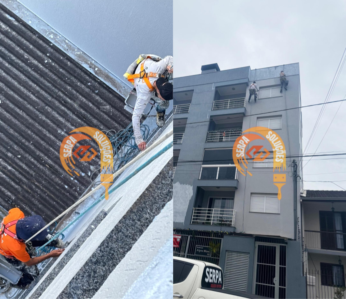 Pintura Residencial - Pintura Predial - Pintura Industrial - Manutenção de Telhados - Reformas Residenciais - Instalação Linhas de Vida - Empresa de Pintura em Caxias do Sul.