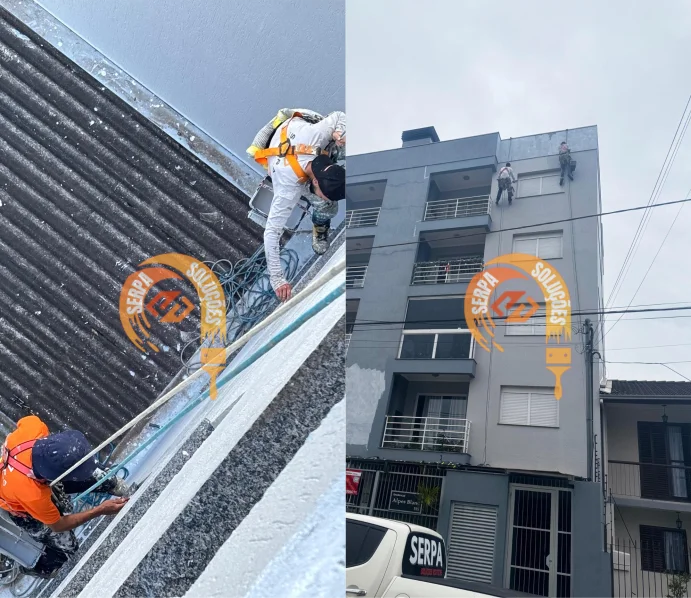 Pintura Residencial - Pintura Predial - Pintura Industrial - Manutenção de Telhados - Reformas Residenciais - Instalação Linhas de Vida - Empresa de Pintura em Caxias do Sul.